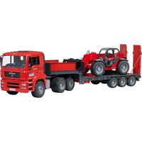 bruder MAN TGA pianale ribassato con sollevatore telescopico Manitou MLT 633, Veicolo modello 
