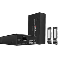 Lindy Extender KVM in fibra ottica DisplayPort 1.2 e USB 300m, Estensione DisplayPort Nero
