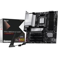 MSI PRO B850M-P WIFI AMD B850 Socket AM5 micro ATX, Scheda madre Nero/Argento, AMD, Socket AM5, AMD Ryzen 7000 Series, AMD Ryzen 8000 Series, AMD Ryzen 9000 Series, Socket AM5, DDR5-SDRAM, 256 GB
