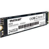 Patriot P310 M.2 240 GB PCI Express 3.0 NVMe, Disco a stato solido 240 GB, M.2, 1700 MB/s