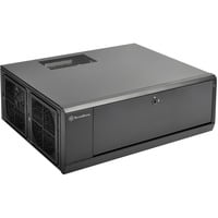 SilverStone GD10 HTPC Nero Nero, HTPC, PC, Nero, ATX, CEB, uATX, Alluminio, Plastica, Acciaio, Lato