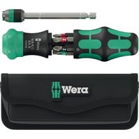 Wera Kraftform Kompakt 20 RA-R con borsa, Set di bit Nero/Verde