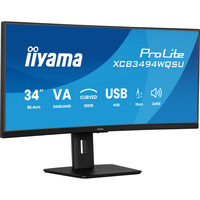 iiyama ProLite XCB3494WQSU-B1 Monitor PC 86,4 cm (34") 3440 x 1440 Pixel UltraWide Quad HD LED Nero, Monitor LED Nero (opaco), 86,4 cm (34"), 3440 x 1440 Pixel, UltraWide Quad HD, LED, 0,4 ms, Nero