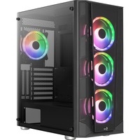 Aerocool Prism ARGB Midi Tower Nero Nero, Midi Tower, PC, Nero, ATX, micro ATX, Mini-ITX, ABS, SPCC, Indietro, Frontale