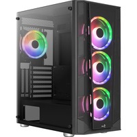Aerocool Prism ARGB Midi Tower Nero, Chassis Tower Nero, Midi Tower, PC, Nero, ATX, micro ATX, Mini-ITX, ABS, SPCC, Indietro, Frontale