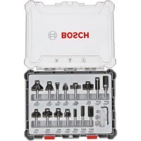Bosch 2 607 017 472 fresa Carburo, Legno, 8 mm, Nero, Acciaio inox, Bianco, DIN EN-847