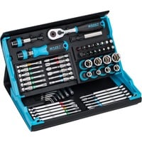 Hazet SmartCase set di chiavi a bussola e punte 2200SC-32, 59 pezzi, Set di bit Nero/Blu