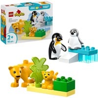 LEGO DUPLO Famiglie di animali: pinguini e leoni, Giochi di costruzione Set da costruzione, 2 anno/i, Plastica, 10 pz, 179 g