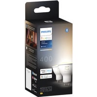 Philips Hue White Ambiance GU10 Spot Intelligente Confezione Doppia, Lampada a LED 