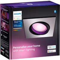 Philips Hue White & Color Ambiance Faretto da incasso Centura, Luce LED argento