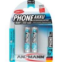 Ansmann 1.2 V rechargeable battery NiMH Nichel-Metallo Idruro (NiMH), Batteria argento, Nichel-Metallo Idruro (NiMH), 1,2 V, 1300 mAh