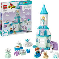 DUPLO │ Disney 10455 La Festa al Castello di Anna ed Elsa Frozen, Gioco Didattico con 5 Personaggi per Bambine e Bambini2+, Giochi di costruzione
