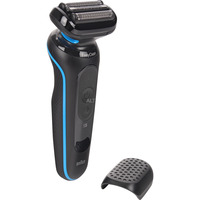 Procter & Gamble Series 5 52-B1000s Rasoio Nero Nero/Blu, Rasoio, Nero, Pulsanti, Intensivo, Normale, Batteria, 1 h