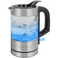 ProfiCook Bollitore d'acqua in vetro PC-WKS 1228 G accaio/Nero