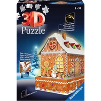 Ravensburger Christmas Gingerbread House Night Edition Puzzle 3D 216 pz Edifici 216 pz, Edifici, 8 anno/i
