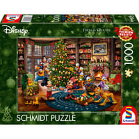 Schmidt Spiele Thomas Kinkade Studios: Disney - Mickey e Minnie addobbano l'albero, Puzzle 