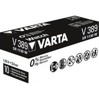 VARTA -V389 Batterie per uso domestico, Batteria argento, Batteria monouso, Ossido d'argento (S), 1,55 V, 1 pz, Hg (mercurio), Argento