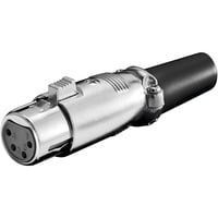 goobay 11960 cavo di collegamento XLR (4-pin) Nero, Metallico, Frizione Nero, XLR (4-pin), Nero, Metallico, Femmina, Dritto, Cloruro di polivinile (PVC), Zinco, Oro