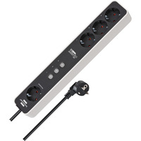 Brennenstuhl Multipresa Connect Ecolor WLAN 4 vie, Ciabatta bianco/Nero