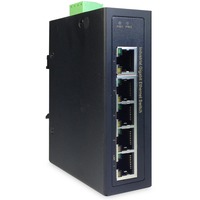 Digitus Switch Gigabit da 5 porte di qualità industriale, Interruttore Non gestito, Gigabit Ethernet (10/100/1000), Full duplex, Montabile a parete
