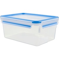 Emsa 508546 recipiente per cibo Rettangolare Scatola 3,7 L Trasparente 6 pz, Casella trasparente/Blu, Scatola, Rettangolare, 3,7 L, Trasparente, Polipropilene (PP), Elastomero Termoplastico (TPE), Germania