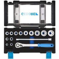 GEDORE Set di chiavi a bussola 1/2", DMU-20, 15 pezzi, chiave combinata   