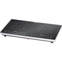 Rommelsbacher CT 3410/IN piano cottura Nero, Bianco Superficie piana A induzione 2 Fornello(i), Piastra riscaldante Nero/Argento, Nero, Bianco, Superficie piana, A induzione, Vetro-ceramica, 2 Fornello(i), 1400 W