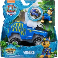 Spin Master PAW Patrol Jungle Pups, Veicolo Tigre di Chase, veicolo giocattolo con personaggio Chase da collezione, giocattoli per bambini e bambine dai 3 anni in su, veicolo da gioco PAW Patrol Jungle Pups, Veicolo Tigre di Chase, veicolo giocattolo con personaggio Chase da collezione, giocattoli per bambini e bambine dai 3 anni in su, Automobile della polizia, PAW Patrol, 3 anno/i, Plastica, Nero, Blu