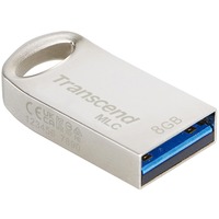 Transcend JetFlash elite 720 unità flash USB 8 GB USB tipo A 3.2 Gen 1 (3.1 Gen 1) Argento argento, 8 GB, USB tipo A, 3.2 Gen 1 (3.1 Gen 1), Senza coperchio, 3,3 g, Argento