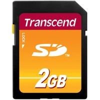 Transcend TS2GSDC Memorie flash 2 GB, SD, MLC, 20 MB/s, 13 MB/s, Nero