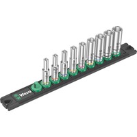 Wera Barra magnetica per bussole A Deep 1 Set di bussole per chiavi a cricchetto 1/4", chiave combinata   Nero/Verde