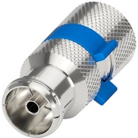 goobay 58813 connettore coassiale IEC 10 pezzo(i), Jack argento/Blu, IEC, Femmina, Nichel, Zinco, Sacchetto di politene, 10 pezzo(i)