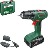 Bosch EasyDrill 18V-40 1630 Giri/min Senza chiave 1,3 kg Nero, Verde, Trapano avvitatore verde/Nero, Trapano con impugnatura a pistola, Senza chiave, Senza spazzola, Nero, Verde, 1,3 cm, 1630 Giri/min