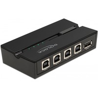 DeLOCK 11493 dati del computer switcher, Commutatore USB 0,48 Gbit/s, Nero, Plastica, 106 mm, 56 mm, 25 mm