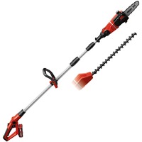 Einhell Svettatoio multifunzionale a batteria Einhell GE-HC 18Li T Kit rosso, 18 V, télescopique, scie à chaîne de 170 mm, taille-haie de 400 mm y compris batterie de 3.0 Ah et chargeur)