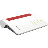 FRITZ! FRITZ!Box 4690, Router Box 4690, Wi-Fi 7 (802.11be), Dual-band (2.4 GHz/5 GHz), Collegamento ethernet LAN, Rosso, Bianco, Router da tavolo