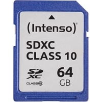 Intenso 3411490 memoria flash 64 GB SDXC Classe 10, Scheda di memoria 64 GB, SDXC, Classe 10, 25 MB/s, Resistente agli urti, A prova di temperatura, A prova di raggi X, Nero