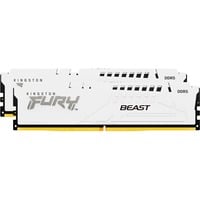 Kingston FURY FURY Beast 64GB 6400MT/s DDR5 CL32 DIMM (Kit of 2) White EXPO, Memoria bianco, 64 GB, 2 x 32 GB, DDR5, 288-pin DIMM, Bianco