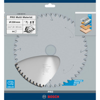 Bosch Lama per sega circolare PRO Multi Material, Ø 230mm, 64 denti 