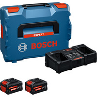 Bosch Set di avviamento EXPERT 18V, 2x EXBA 18V-80 + caricabatterie EXAL18V2-320 Nero