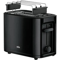Braun HT3010BK 2 fetta/e 1000 W Nero, Tostapane Nero, 2 fetta/e, Nero, Pulsanti, Manopola, 1000 W