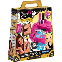Clementoni Crazy Chic Kit tatuaggi temporanei, Bricolage Multicolore, 6 anno/i, Blu, Verde, Argento, 55 mm, 230 mm, 250 mm