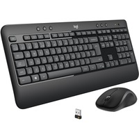 Logitech Advanced MK540 tastiera Mouse incluso USB QWERTY Olandese Nero, Bianco, Set desktop grigio scuro, Wireless, USB, Interruttore a chiave a membrana, QWERTY, Nero, Bianco, Mouse incluso