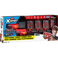 ZURU XSHOT Bersaglio interattivo & Fury 4 Confezione da 2, Blaster per freccette 