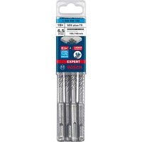 Bosch Expert Punta per martelli SDS plus-7X, Trapano Martello perforatore, Hammer drill bit, 6,5 mm, 165 mm, Cemento, Pietra, 10 cm
