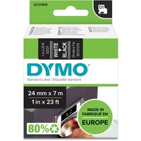 Dymo D1 - Standard Etichette - Bianco su nero - 24mm x 7m, Nastro di scrittura Bianco su nero, Poliestere, Belgio, -18 - 90 °C, DYMO, LabelManager, LabelWriter 450 DUO