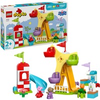 DUPLO 10453 Peppa Pig Luna Park, Giochi Didattici per la Motricità Fine per Bambine e Bambini 2+ con Ruota e Scivolo, Giochi di costruzione