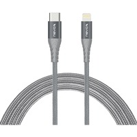 Nevox 1886 cavo Lightning 2 m Grigio, Argento argento/grigio, 2 m, Lightning, USB C, Maschio, Maschio, Grigio, Argento