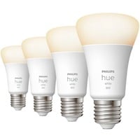 Philips Hue Philips Hue White 4 Lampadine Smart E27 60 W Philips Hue White 4 Lampadine Smart E27 60 W, Lampadina intelligente, Bianco, Bluetooth/Zigbee, LED, E27, Bianco caldo