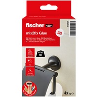 fischer GOW Colla per bagno Multipack, 4 pezzi, Adesivo trasparente